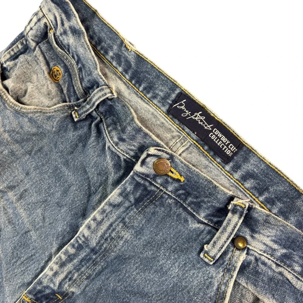Wrangler George Straight Cowboy‎ Cut Mens Original Fit Jeans Rodeo Denim 38x33.5